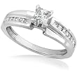 3/4 ctw Princess Cut Diamond Engagement Ring in 14kt White Gold
