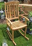 Eco Friendly Indoor or Outdoor Patio Porch Rocking Chair - Eucalyptus Wood