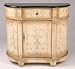 Traditional Style Antiqued Furniture - Black Granite Top Bombe Chest Credenza LT-0057
