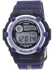 Casio Womens Baby-G Blue Cloth Digital Watch BG3002V-2A