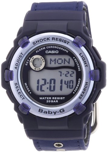 CASIO Baby-G BG-3002SV-2AER - Reloj de mujer de cuarzo, correa de textil color varios colores (con cronómetro, alarma, luz) CASIO Baby-G BG-3002SV-2AER - Reloj de mujer de cuarzo, correa de textil color varios colores (con cronómetro, alarma, luz)