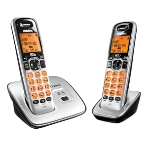 Uniden D1660-2 DECT6.0 Caller ID Cordless handset with 2 handsets