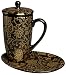 Signature Tea Time Tea for One, 4-piece Tea Set, Black/Gold
