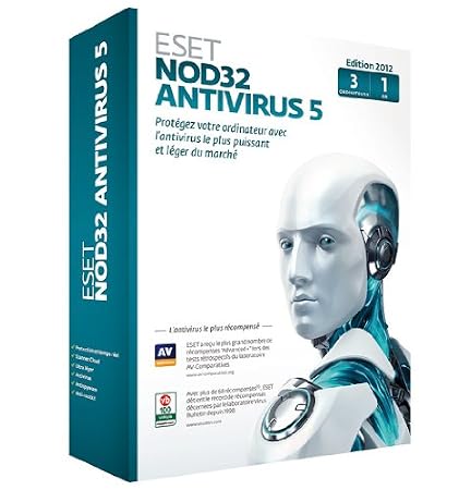 Eset Nod 32 Antivirus 5 (3 postes, 1 an)