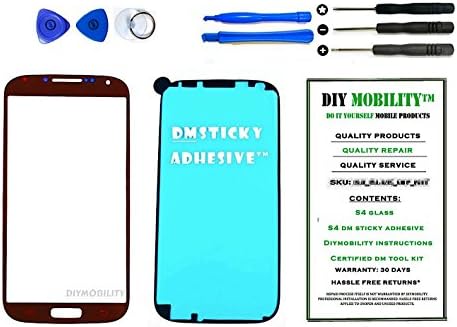 Samsung Galaxy S4 Glass Screen Brown Replacement Kit with DM Tools, and Instructions Included I9500 I9505 I545 M919 I337 L720 R970 - DIYMOBILITY