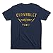 Tee Luv Chevrolet MCMXI Licensed T-shirt Medium,Navy Heather