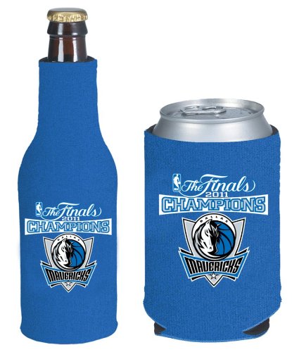 2011 NBA Champions Dallas Mavericks Basketball Can & Bottle Koozie Cooler Huggie Set