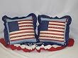 Classic American Flag 16" Zippered Throw Pillow Set