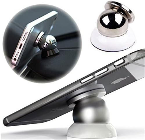Gongcheng 360 Degrees Universal Car Mount Sticky Magnetic Stand Holder (GPS Dashboard Mount) for iPhone 6s 6 Plus,Samsung Galaxy S7 S6 Edge+ Note 5/4/3 and All Smartphones (White)