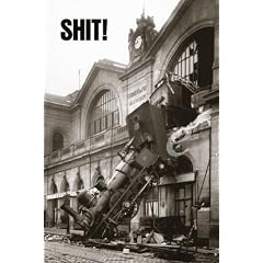Black & White Montparnasse train station Poster Lokomotive Dampflok Unfall Accident Shit - Gr�sse 61x91,5 cm