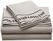 Cathay Home Fashions Luxury Silky Soft Berries Flock Microfiber Queen Sheet Set, Stone