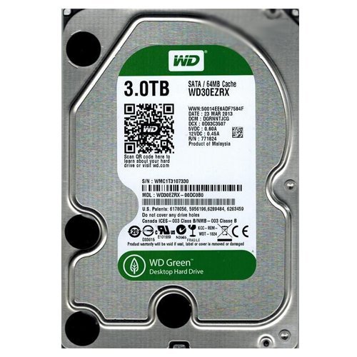 WD30EZRX-00DC0B0, DCM DGNNNTJMG, Western Digital 3TB SATA 3.5 Hard Drive