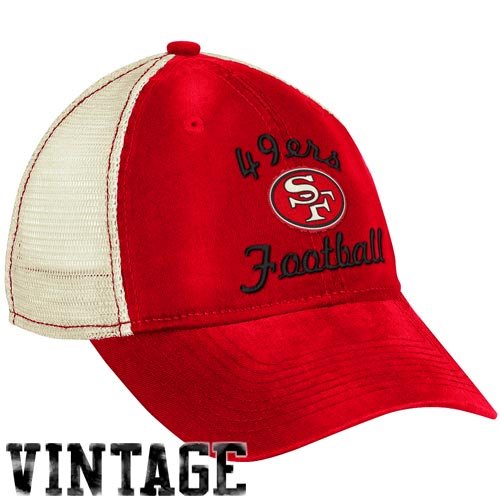 NFL Women's Fan Gear Classic Slouch Mesh Back Hat - EQ60W (San Francisco 49ers, One Size Fits All)