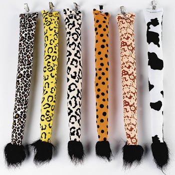 Plush Jungle Animal Costume Tails (6 pc)