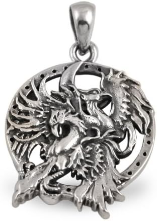 Phoenix Rising Pendant in Sterling Silver