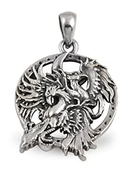 Phoenix Rising Pendant in Sterling Silver