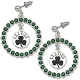 Boston Celtics Earrings - Green Crystals & Team Logo