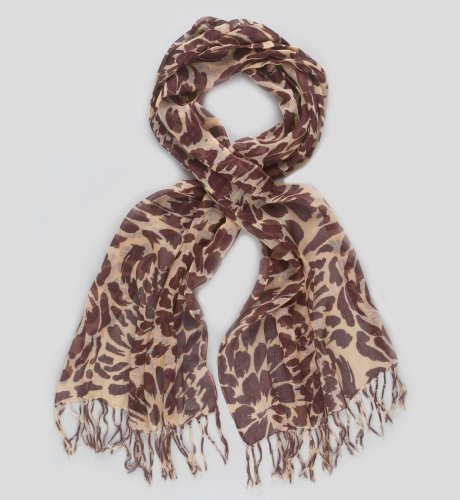 Lightweight Tasselled Floral Print Scarf