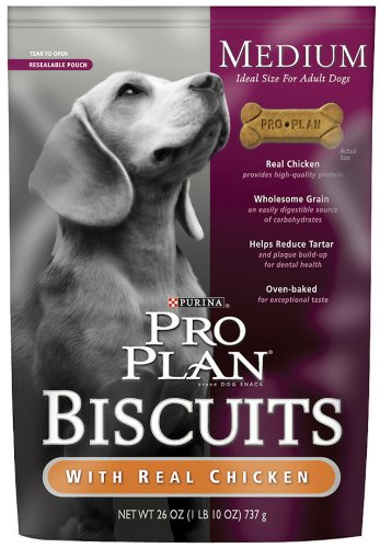 Pro Plan Dog Treats, Adult Chicken and Rice Biscuits, 26 Ounce Box