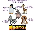 TY~BEANIES~ALEX~MARTY~MELMAN~SKIPPER & GLORIA BRAND NEW TY BEANIE BABIES FROM THE NEW MADAGASCAR FILM