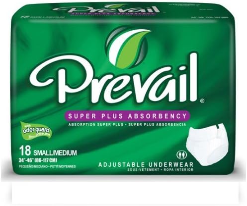 Prevail Adjustable Underwear Small/Medium Pack/18
