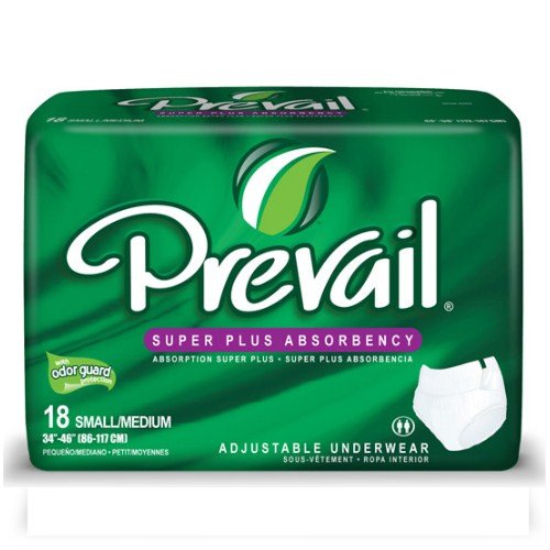 Prevail Adjustable Underwear Small/Medium Pack/18