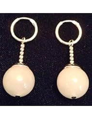 Toy: White Agate Potara Earrings - Dragon Ball Z Anime Cosplay Costume Accessories - Tama Industries Inc.