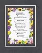 Touching and Heartfelt Poem for Motivations - Forget About It Poem on 11 x 14 inches Double Beveled Matting