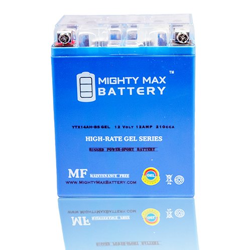 YTX14AH 12V 12AH GEL Battery for Yamaha 350 YFM35F, U Big Bear '87-'99 - Mighty Max Battery brand product