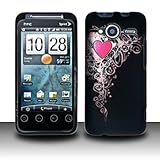HTC Evo 7373 Shift 4g Rubberized Heart Design Cover Case By Bj