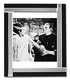 Boris Karloff As The Monster From Bride Of Frankenstein 1 Black White Movie Photo Luxury Framed 25x20cm Photograph colour Choice Of Four Section Mirror And Black Glass Frame Or Real Capiz Shel