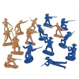 Alamo Plastic Army Men Set: 37 piece Texas and Mexico 54mm Plastic Army Men Soldier Figures by BMC