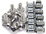 Startech.Com 100 Pkg M6 Mounting Screws & Cage Nuts For Racks & Cabinets W/ Square Holes