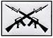M16 Crossed Rifles Iron-On Patch Embroidered Military Bayonets Emblem 2nd Amendment Flag