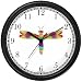 Multicolored No.1 Dragonfly or Dragon Fly - JP Wall Clock by WatchBuddy Timepieces (Black Frame)