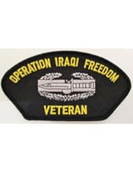OPERATION IRAQI FREEDOM VETERAN (KNIFE) BLACK PATCH(Can be sewn or ironed on jacket or hat) Patch 3"x5"(2-PATCHES PER ORDER)