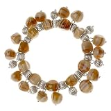CatEye Stone Beaded Stretch Charm Bracelet