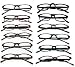 READING GLASSES~Lot Of 6~Plastic Frame~3 BLACK~3 TORTOISE~+3.50