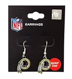 Washington Redskins Earrings J Hook Logo Ladies