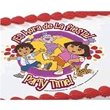 Dora And Go Diego Go Party Time Edible Cake Topper