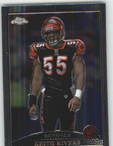 2009 Topps Chrome Football Card # 33 Keith Rivers Cincinnati Bengals Mint Condition - Shipped In Protective ScrewDown Display Case!