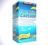 Kirkland Signature Fast Acting Lactase, Twice as Fast as Ultra - Helps Prevent Gas, Bloating and Diarrhea - Compare to Lactaid Fast Act - 180 Caplets