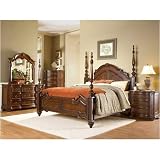 Aubrey Queen Canopy Bed Set - 5 pcs. by SHOPZEUS