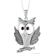 FOJO's Red Eye Silver Owl Necklace