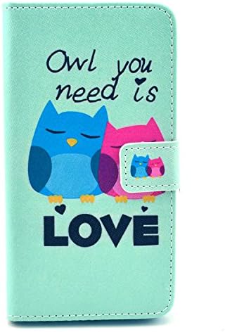 LG G3 Cute PU Leather Case, Noarks Ceslysun Color Printing Pouch Wallet Leather Protection Cover with Card Holder for LG G3 (A-Owl Lover)