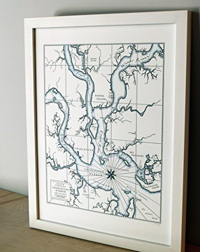 Charleston South Carolina, Letterpress Map Unframed Print