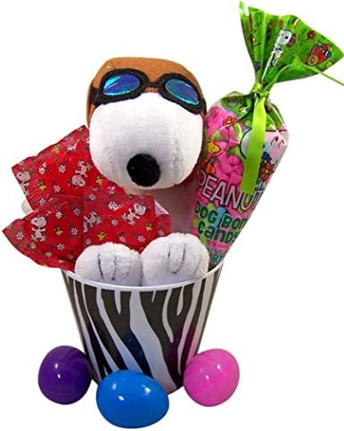 Peanuts Easter Basket with Snoopy Stuffed Animal and Candy