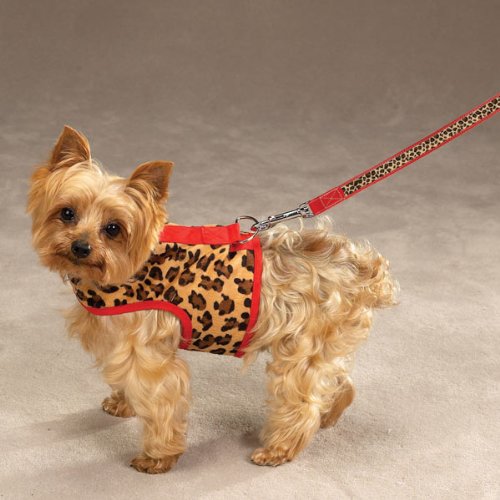 XX-SMALL - RED LEOPARD - Safari Harness Vests