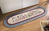Braided Red & Blue Laundry Room Runner Rug by Collections Etc