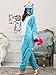 Adult Onesie Pajamas for Women Sleepsuit Costume Animal Blue Unicorn S